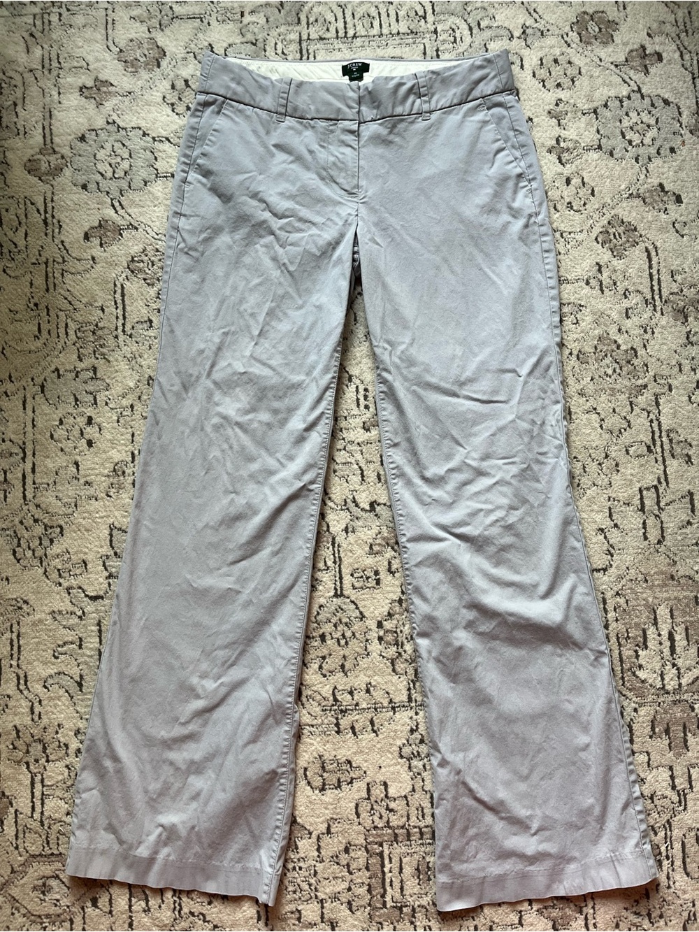J. Crew City Fit Pants Trousers Stretch Grey Size 8